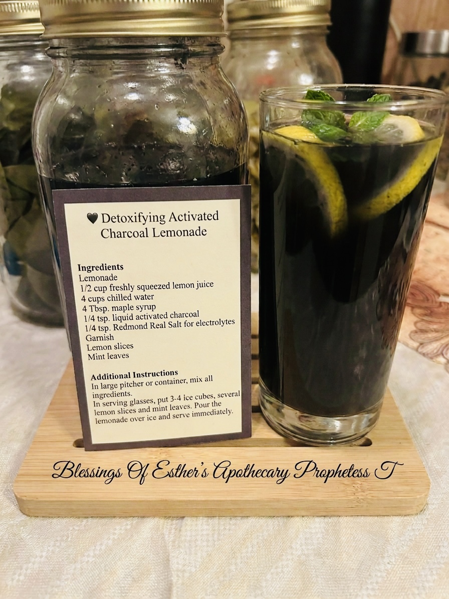 Detoxifying Activated Charcoal Lemonade